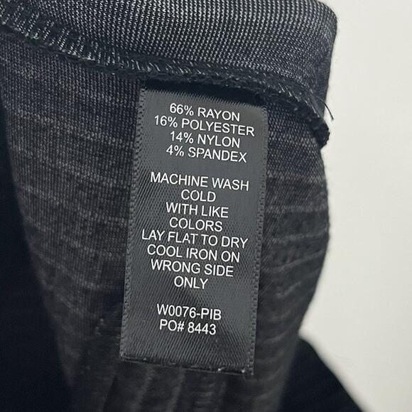 Betabrand Straight Leg Classic Dress Yoga Pants L Large Black Pinstripe Career - Picture 5 of 5